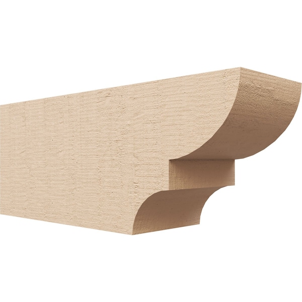Ekena Millwork 6in. W x 8in. H x 20in. L Ridgewood Woodgrain TimberThane Rafter Tail, Primed Tan RFTUR06X08X20RIDRCPR - main